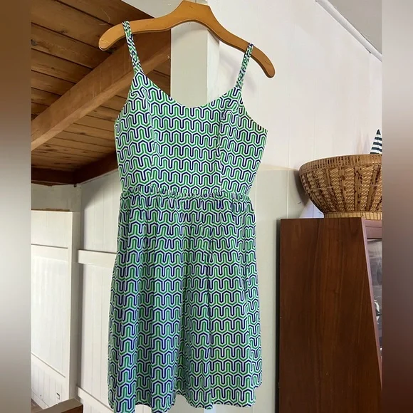 Amanda Uprichard | Dresses | Amanda Uprichard Green Mini Dress Geometric  Abstract W Spaghetti Straps Size S | Poshmark